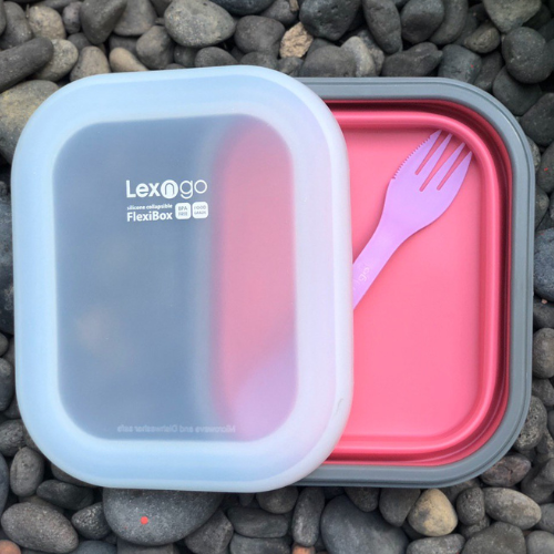 Lexngo Silicone Collapsible Box with Spork